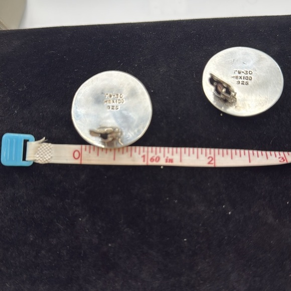 Vintage Taxco Sterling Silver Clip-On Earrings 925 TV-30 - Picture 4 of 5